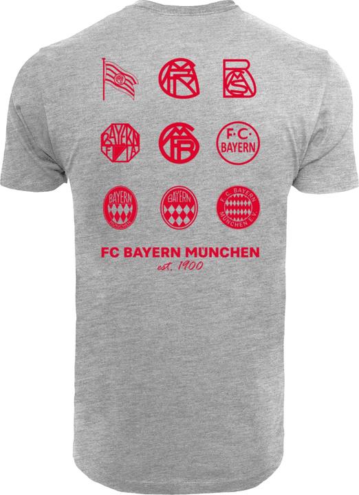 Actual product image FC Bayern München Logo History Red T-Shirt Round Neck - 112157 (XL)