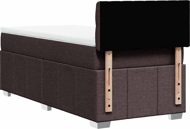 Actual product image VidaXL Box spring bed Upholstered bed Bed with mattress dark brown 90x200cm fabric (90 x 200 cm)