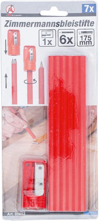 Productafbeelding BGS Timmermanspotloden | 175 mm | met puntenslijper | 7 stuks. (1 x)