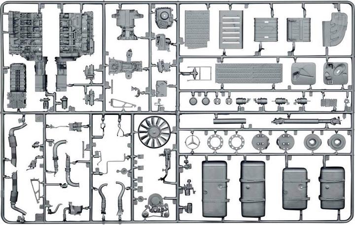 Image du produit Italeri Modèle de camion 1:24 M B Actros MP4 Show GigaSpace