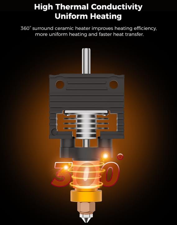 Produktbild Creality K1 Serie New Keramik Hotend Kit mit Unicorn Düse (Zubehör)