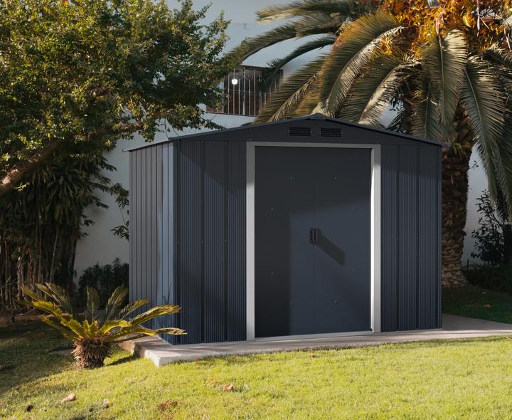 Produktbild Tepro Gerätehaus Eco 8x6, anthrazit/weiss