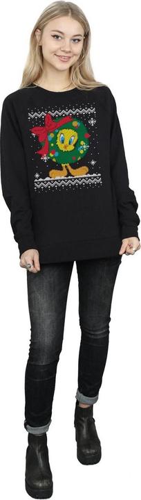 Actual product image Looney Tunes Womens/Ladies Tweety Pie Christmas Fair Isle Sweatshirt (XXL)