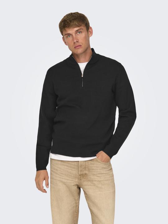 Produktbild Only & Sons Onscooper Reg 12 Half Zip High Neck Knit (L)