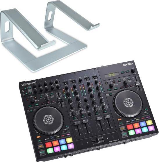 Roland DJ-707M DJ controller with stand silver