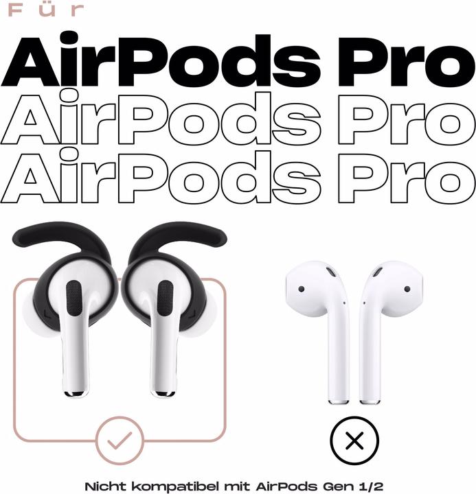 Immagine prodotto Keybudz EarBuddyz per AirPods Pro Nero (AirPods Pro)