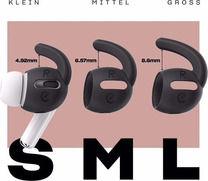 Immagine prodotto Keybudz EarBuddyz per AirPods Pro Nero (AirPods Pro)
