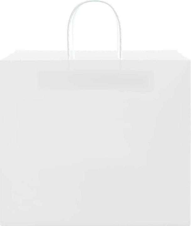 Actual product image VidaXL Kraft paper bags 50 pcs. with handle white 32x22x28 cm paper bag (Gift bag, 50 x)
