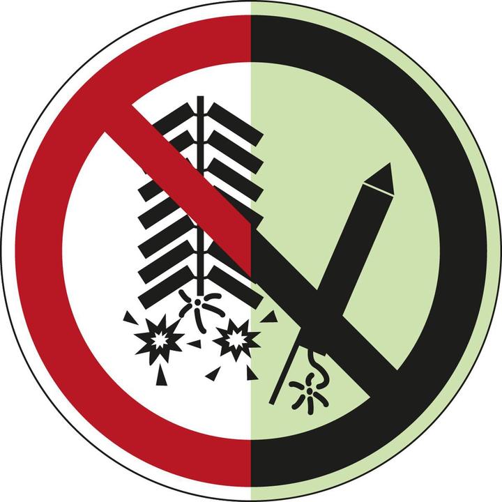 Actual product image Brady ISO safety sign - Fireworks prohibited