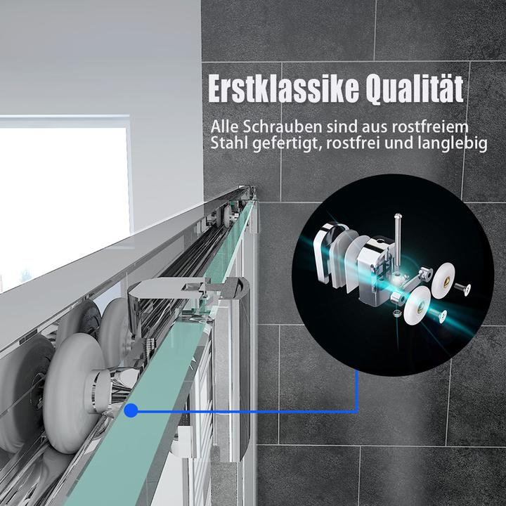 Immagine prodotto SONNI Duschabtrennung Nischentr Duschtren 150 x 185cm Duschtr Glas ESG 5mm (170 cm, 185 cm)