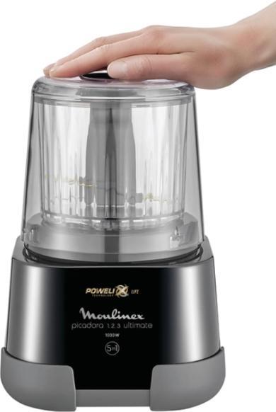 Actual product image Moulinex DP8108 zwarte elektrische hakmolen 0,55L | voedsel versnijder (1000 W)