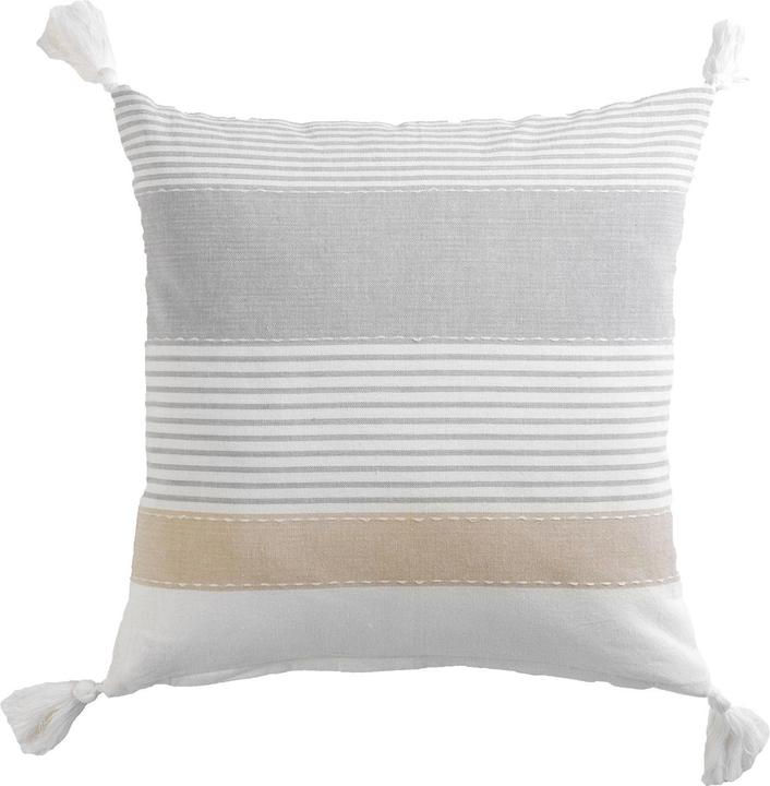 Immagine prodotto Casativo Cuscino decorativo con strisce e pom pom (40 x 40 cm)