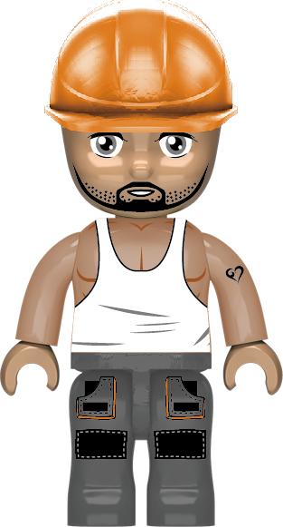 Actual product image Kiddicraft KIDDIZ figure pack construction crew