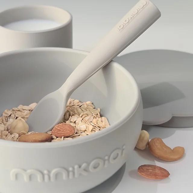 Actual product image Minikoioi BLW Set I Bowl with lid + spoon + cup