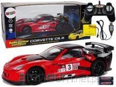 Lean Toys Auto sportiva telecomandata Corvette C6.R 1:18 rosso