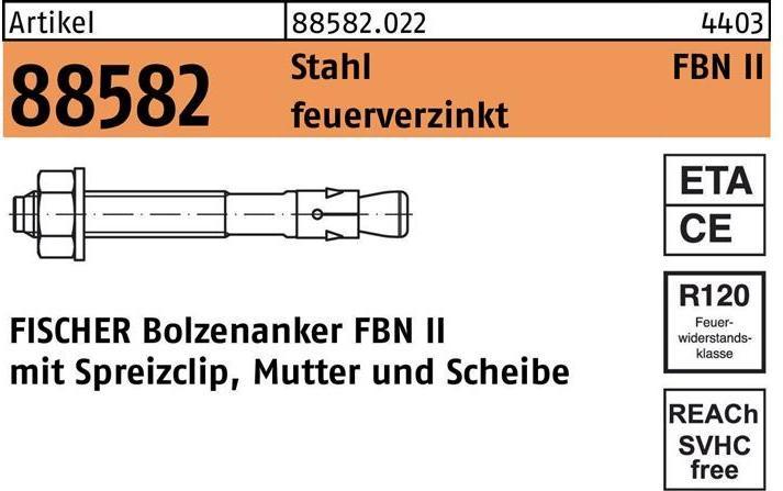 Produktbild Fischer Bolzenanker FBN II 8/10 fvz (50 Stk.)