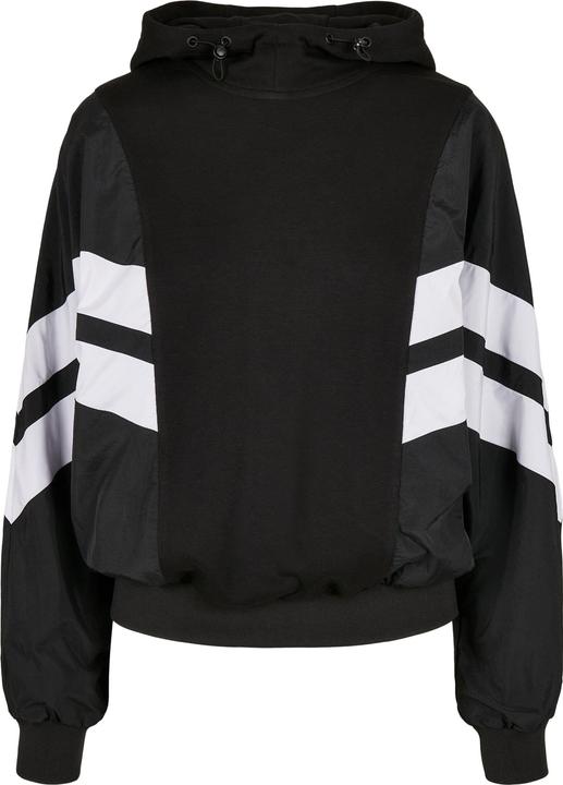 Urban Classics Ladies Mix Crinkle Nylon Sweat Hoody (XS)