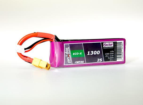 Produktbild Hacker LiPo Pack TF ECO-X 1300mAh 2S MTAG (7.40 V, 1300 mAh)