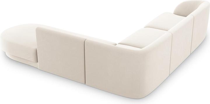 Actual product image Micadoni Velvet Right Corner Sofa, "Miley", 6 Seats, 255x248x70Made in Europe (Corner sofa)