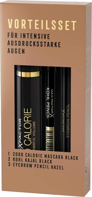 Produktbild Max Factor Max -Faktor, Mascara 2000 Kalorien + Augenbrauenstift 002 Hasel + Eyeliner Khol Kajal