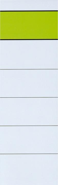 Produktbild Biella Rückenschild breit/kurz 54 x 190 mm (B x H) weiss/grün 10 St./Pack.