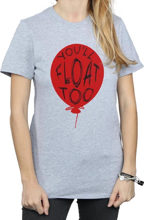 Actual product image Universal Textiles Womens/Ladies Pennywise You'll Float Too Cotton Boyfriend T-Shirt (L)