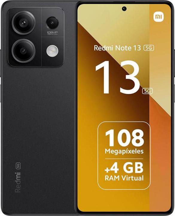 Actual product image Xiaomi Redmi Note 13 (128 GB, Midnight Black, 6.67", Dual SIM, 108 Mpx, 4G)
