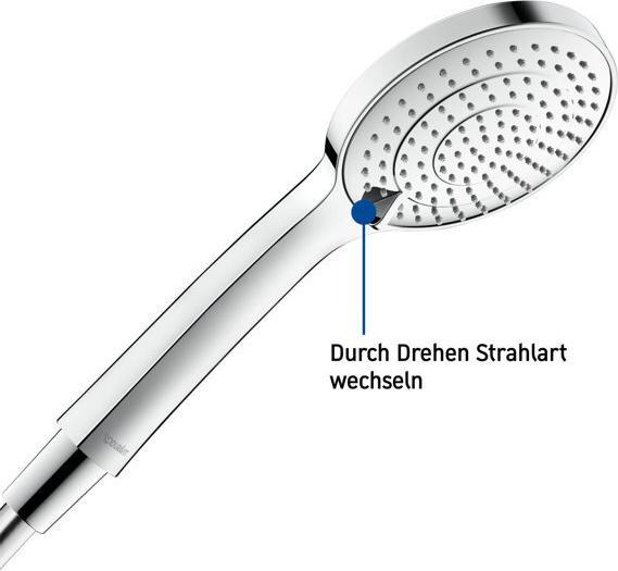 Actual product image Duravit hand shower 3jet 110 MinusFlow, UV65201 (3 Beam types, 9.50 l/min)