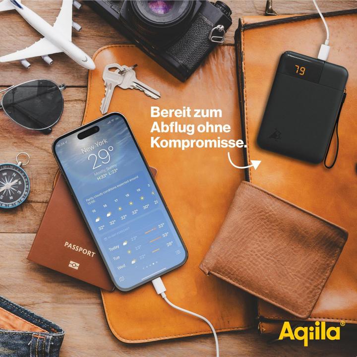 Immagine prodotto Aqiila Powerbird B5B - Powerbank 5000 mAh, 12W - Nero (5000 mAh, 12 W, 37 Wh)