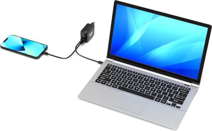 Actual product image Port Designs Alim USB 65W Techno GaN USB A + USB C sans câbles (65 W)