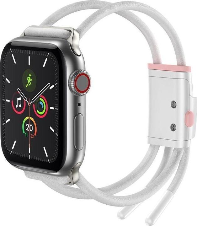 Image du produit Baseus Let's go Series iWatch Strap Lockable Rope for 3,4,5 series38 mm40 mm, BlancRose (Cordon de coton, PC, Alliage d'aluminium)