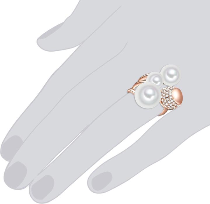 Produktbild Lulu & Jane Damen Messing Glas Muschelkernperle roségold - 29485 (52)
