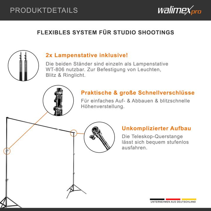 Actual product image Walimex Telescope background system 2.25-4m (400 cm, 256 cm)