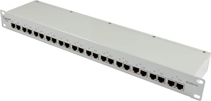 Immagine prodotto Allnet TP Cat 6 12xTP 48,3cm (19) *grigio chiaro* ADSL/VDSL POE