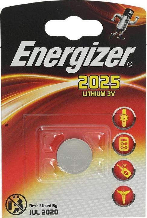Actual product image Energizer CR2025 Lithium (1 pcs., CR2025, 155 mAh)