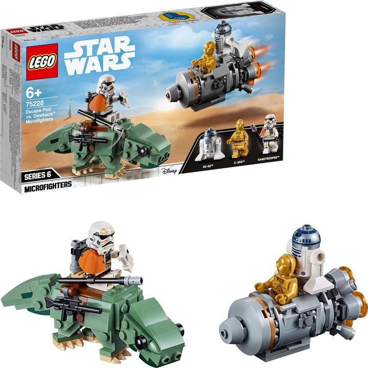 Actual product image LEGO Microfighters Escape POD vs. Dewback (75228, LEGO Star Wars)