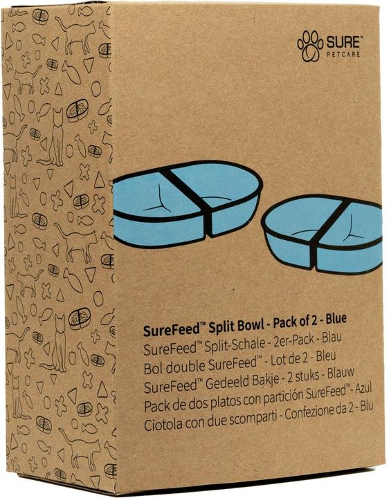 SureFeed Zubehör Doppel-Ersatzschale 2 Stück, Blau (0.40 l)