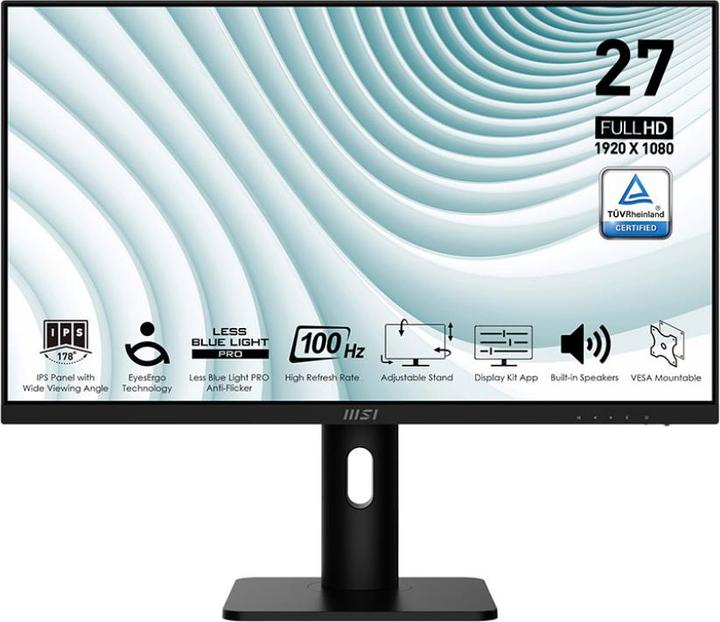 Immagine prodotto MSI PRO MP275PDE 27" IPS nero (1920 x 1080 pixel, 27")