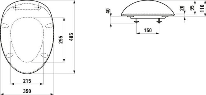 Actual product image Laufen Alessi one WC seat with cover, removable, H892971