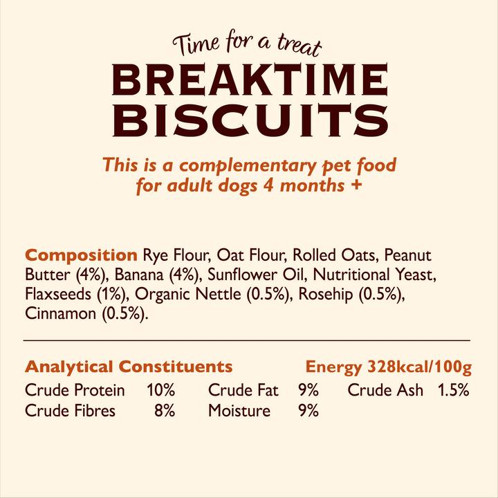 Image du produit Lily's Kitchen Snack Breaktime Biscuits, Beurre de cacahuètes - Banane (Adulte, 1 pcs, 80 g)