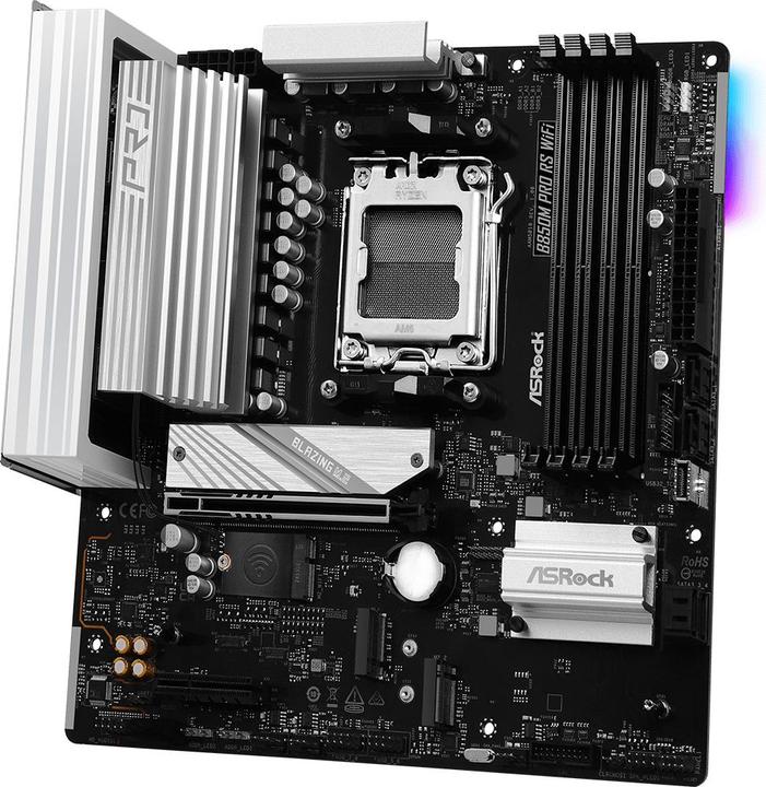 Actual product image AsRock B850M Pro RS WiFi (AM5, AMD B850, mATX)