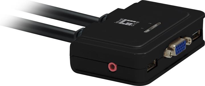 Immagine prodotto LevelOne KVM-0223, interruttore KVM a 2 porte, VGA, audio, USB