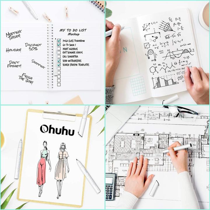 Actual product image Ohuhu Fineliner drawing pens (Multicoloured, 8 x)