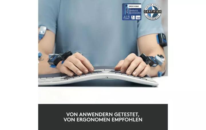 Produktbild Logitech Ergo K860 Split Keyboard for Business (CH, Kabellos)