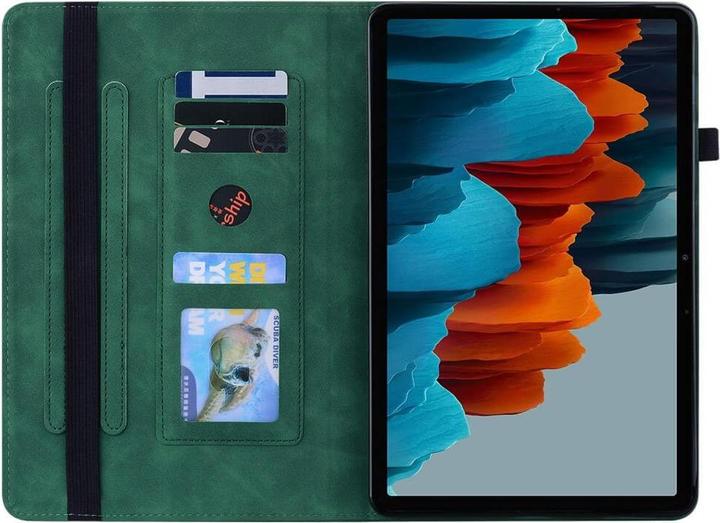 Actual product image Cover-Discount Galaxy Tab S9+ - protective cover with zipper bag green (Galaxy Tab S9 Plus)