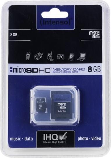 Produktbild Intenso microSD Karte Class 4 (8 GB, microSDHC)