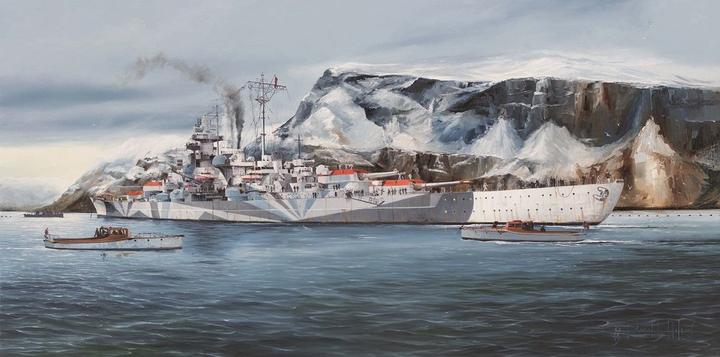 Actual product image Trumpeter German Tirpitz Battleship