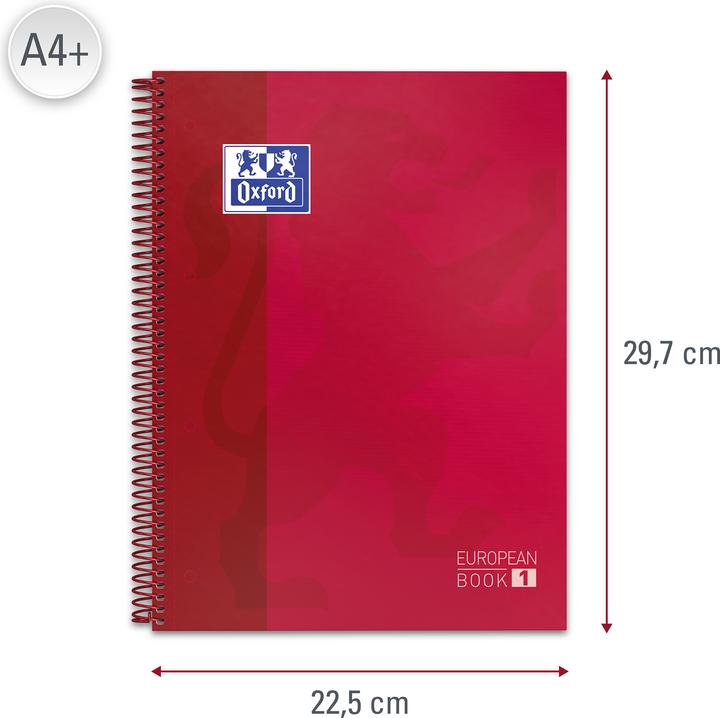 Actual product image Oxford European Book (A4, Checked, Hardcover)