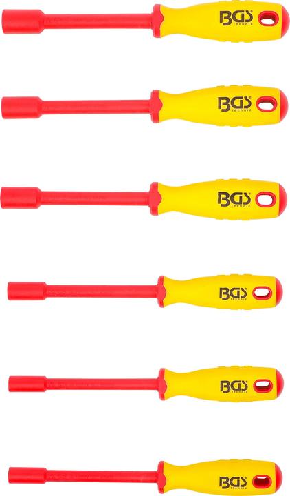 Produktbild BGS VDE-Steckschlüssel-Schraubendreher-Satz Sechskant SW 5,5 - 12 mm 6-tlg. (6-Kant)
