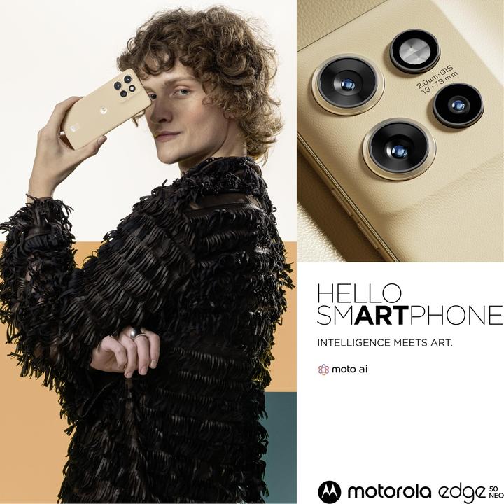 Actual product image Motorola Edge 50 Neo (512 GB, PANTONE Latte, 6.34", Dual SIM, 50 Mpx, 5G)